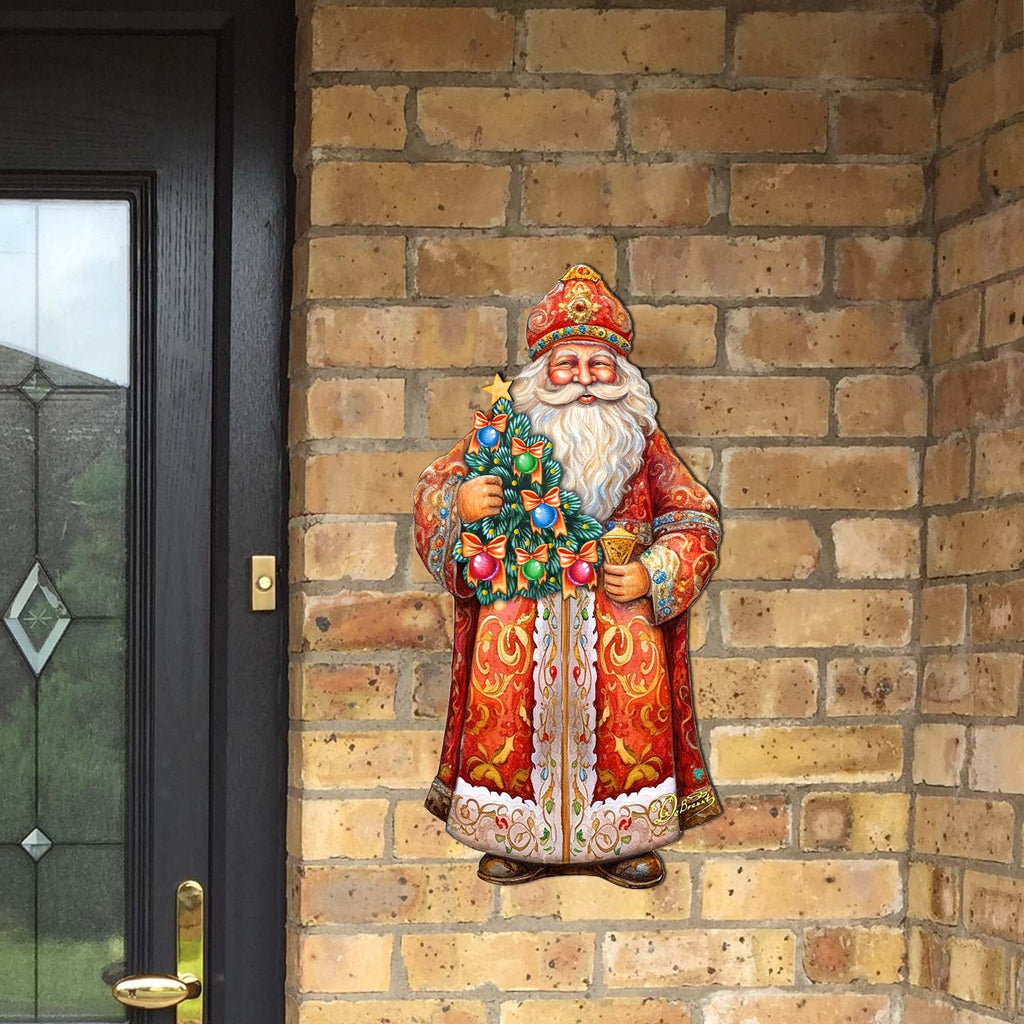 Santa's Tree of Joy Holiday Door Decor by G. Debrekht - Christmas Santa Snowman Decor - 8691418H