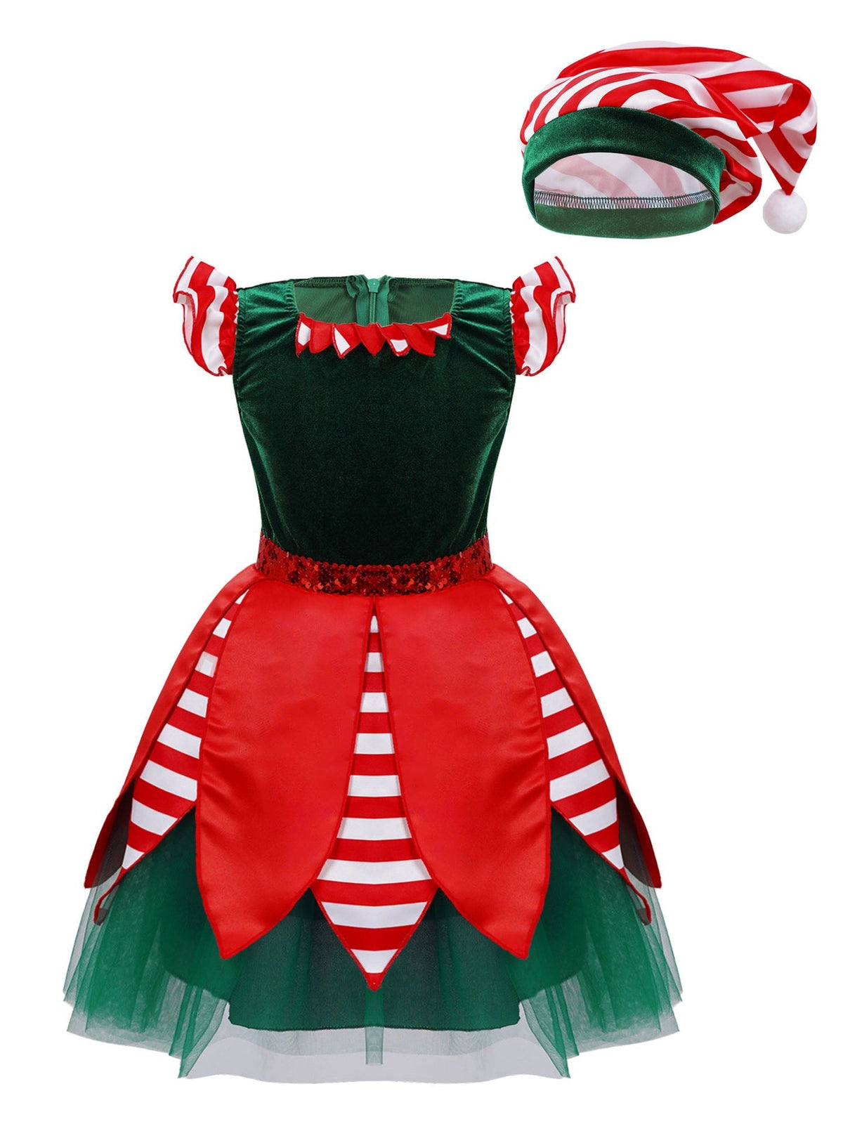 New Green Christmas Elf Suit
