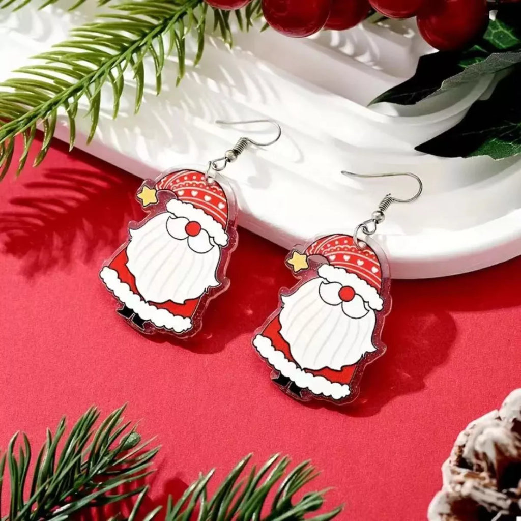 Christmas Santa Claus Dangle Earrings