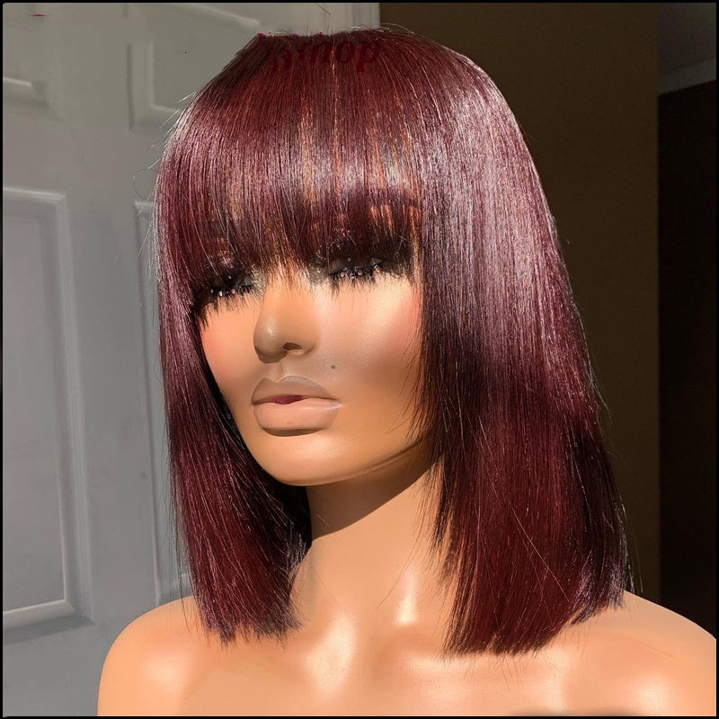 Bangs Short Hair Wig Breathable and Natural