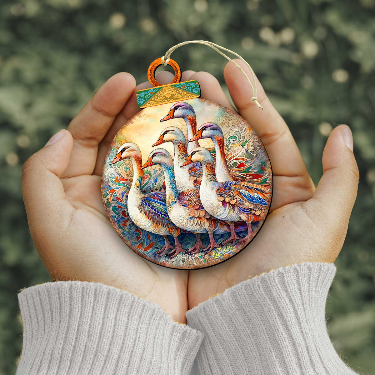 Twelve Days of Christmas Eco Wood Ornaments Set of 12 by G. DeBrekht - Christmas Decor 12 Days of Christmas - 8610102-S12