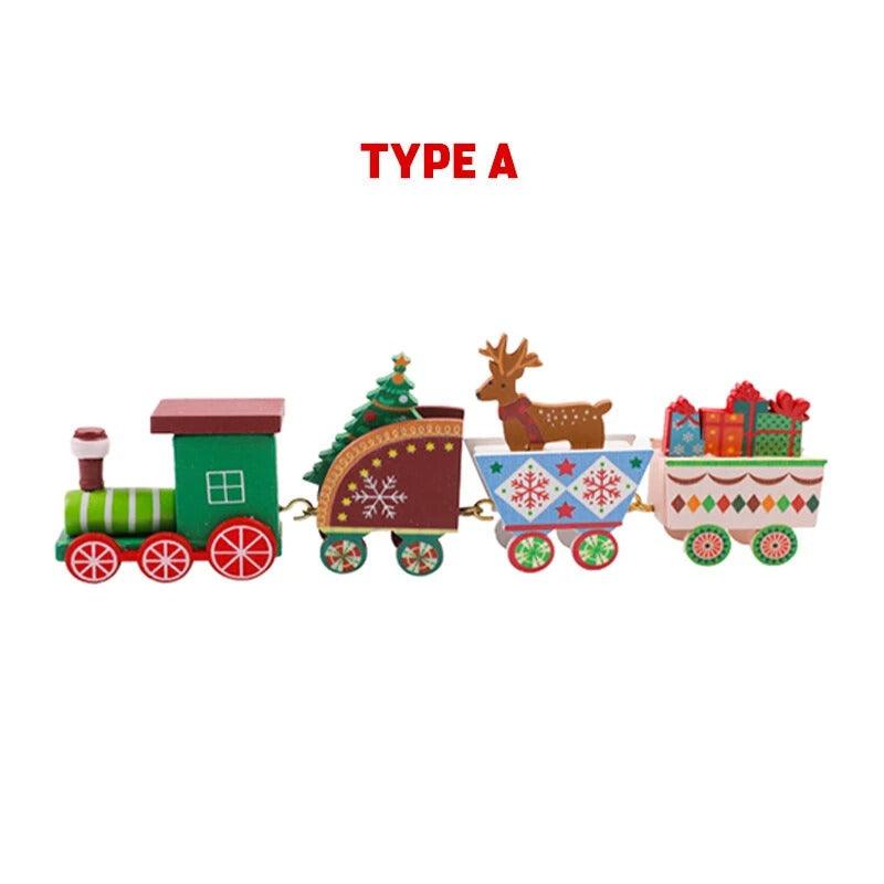 Wooden Christmas Train Ornament