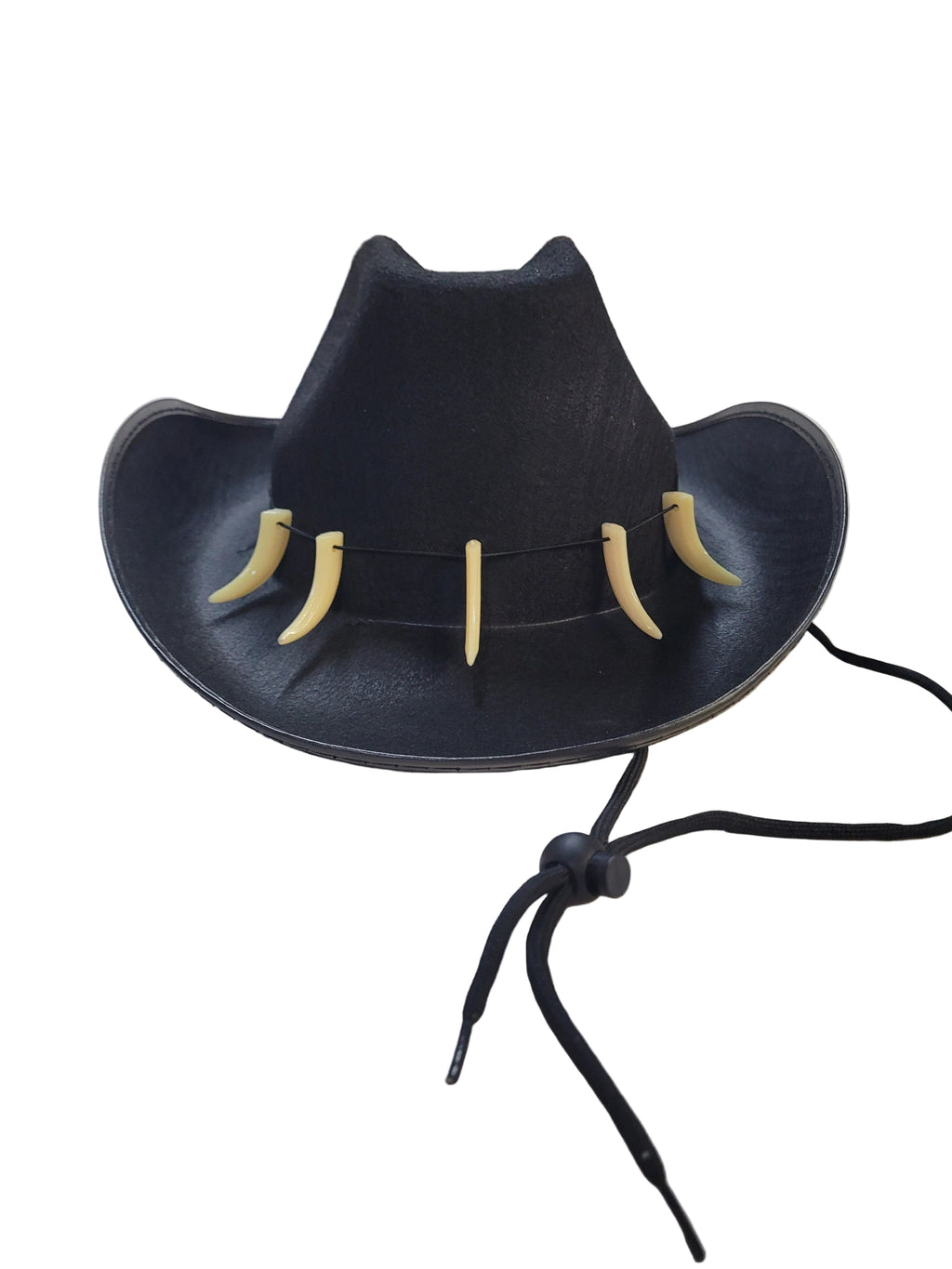 Black Cowboy Hat with Teeth Novelty Costume Accessory