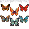 Summer Butterfly Clip-On Eco Wood Decorative Ornaments Set of 6 by G. Debrekht - Christmas Decor - 8090012-2C-S6