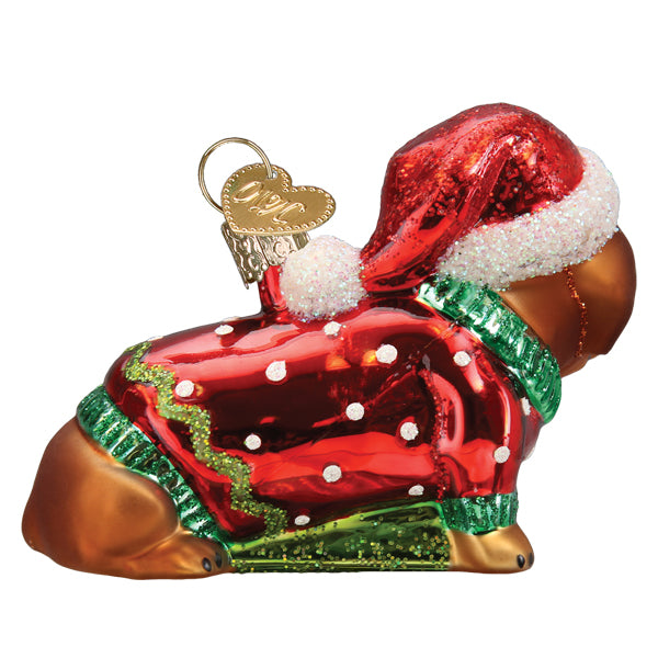 Dashing Dachshund Puppy Ornament