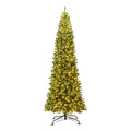 12 FT Tall Prelit Hinged Artificial Christmas Tree with 2536 PVC Branch Tips
