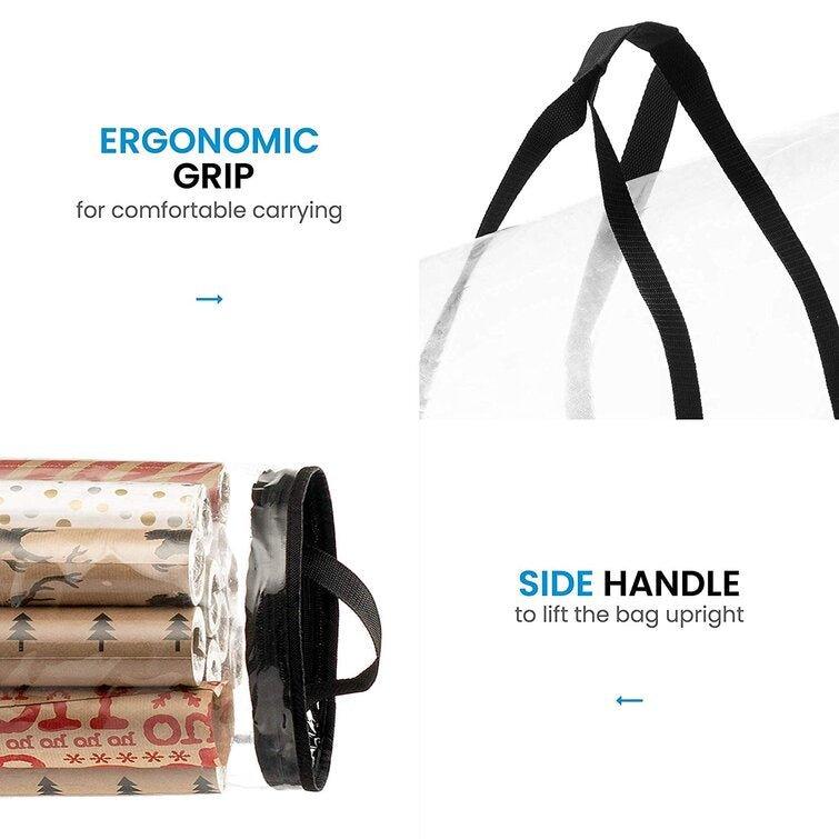 Christmas Gift Wrap Storage Bag - Clear & Durable
