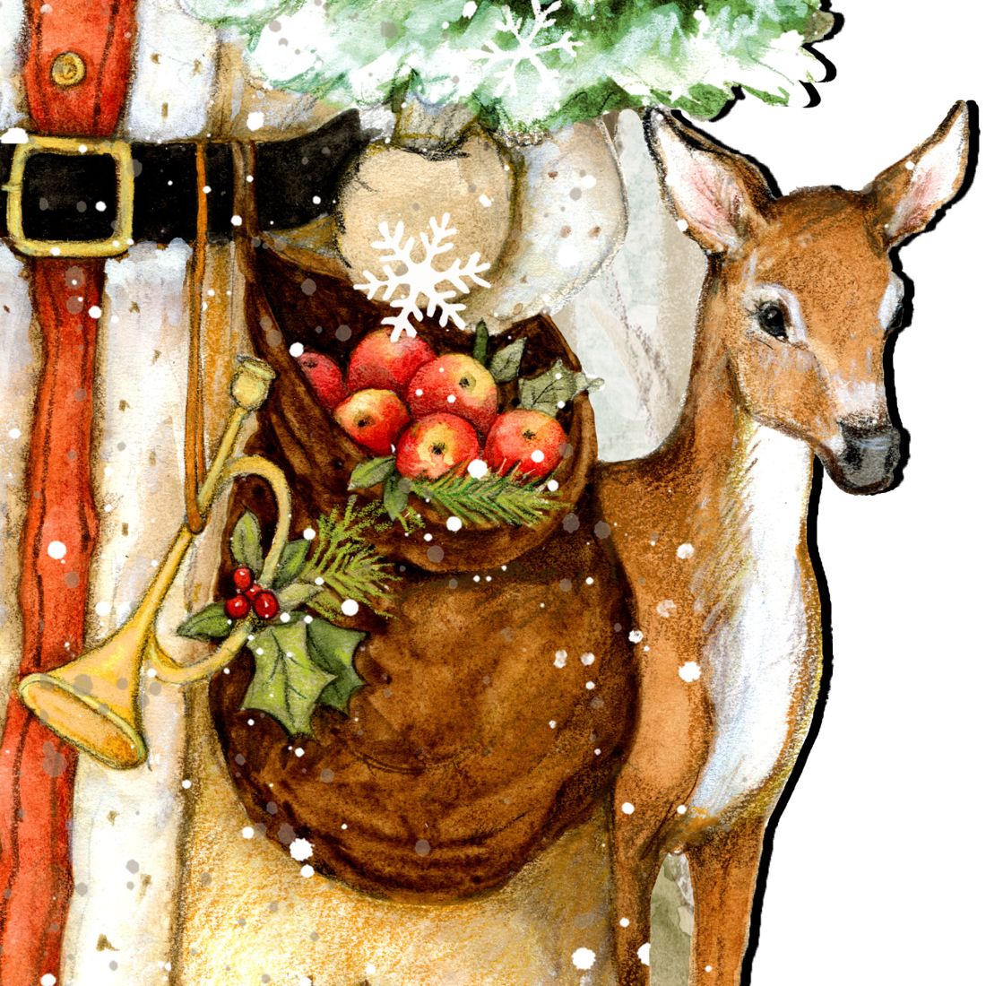 Ivory Santa Christmas Outdoor Decor by Susan Winget - Christmas Santa and Snowman Decor - 8471106F-SW
