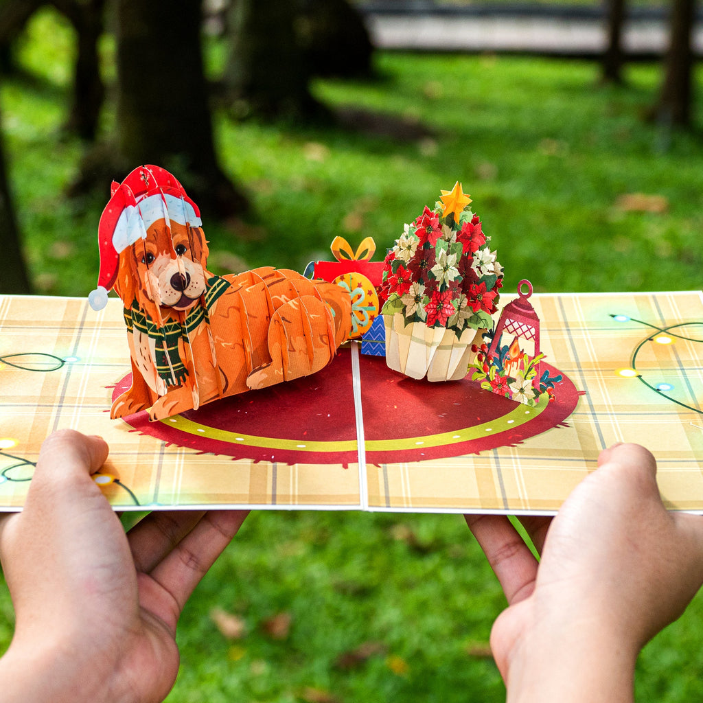 Christmas Dog Pop Up Card