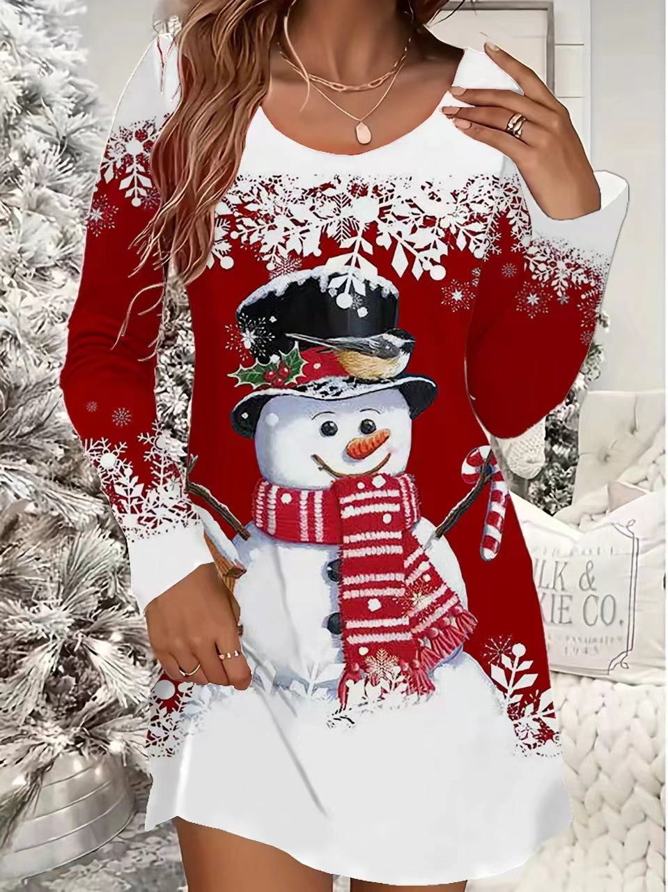 European And American Women's Clothing Christmas Leisure Dress