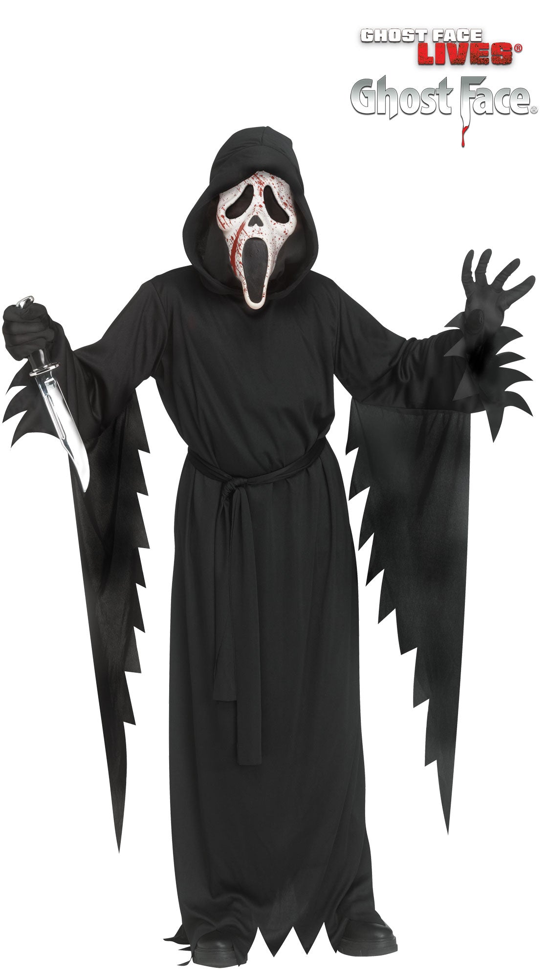 Blood Splatter Scream Ghost Face Child Costume