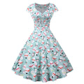 Christmas short sleeve dress women