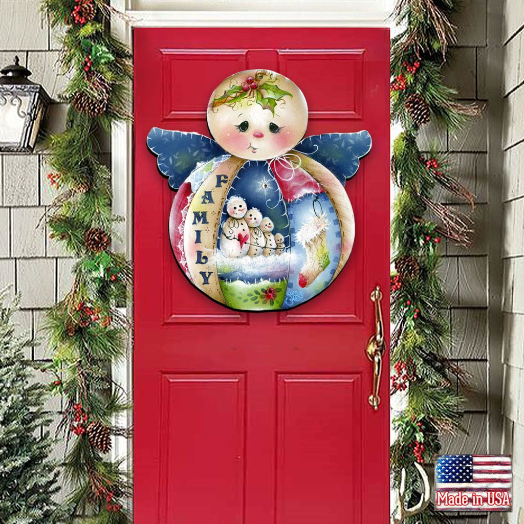 Family Snowman Christmas Door Decor by Jamie Mills-Price - Christmas Santa Snowman Decor - 8457504H