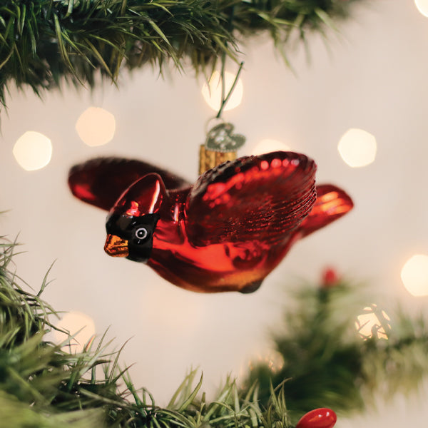 Cardinal In Flight Ornament