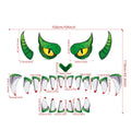 Creative Halloween Plastic Eyes Halloween Decoration Green Monster Halloween Door Sticker Decoration