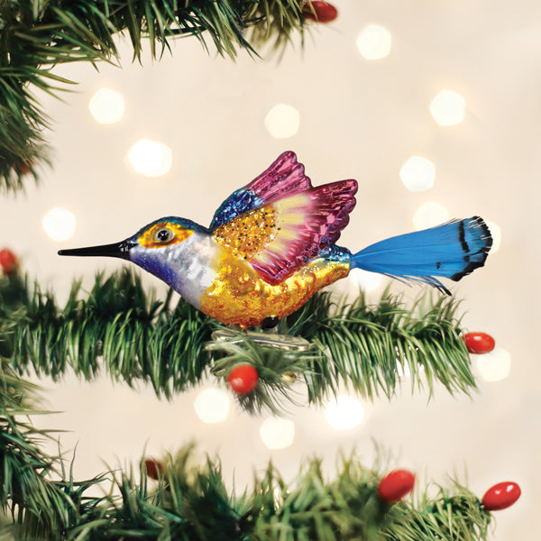 Vibrant Hummingbird Ornament