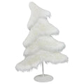 18.5" Fabric Sequin Christmas Tree: White