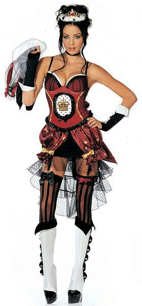 Womens 8 Piece Sexy Queen of Heartbreaks Heartbroken Adult Costume Size L/XL