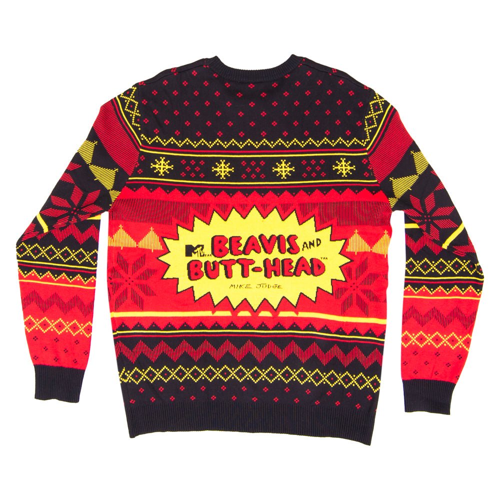 1990s Music TV Cartoon Character Morons Funny Ugly Christmas Sweater