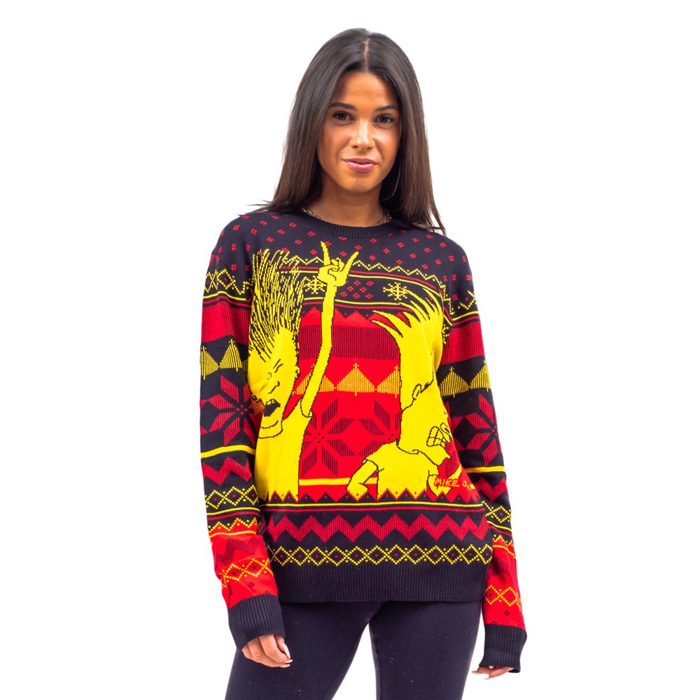 1990s Music TV Cartoon Character Morons Funny Ugly Christmas Sweater