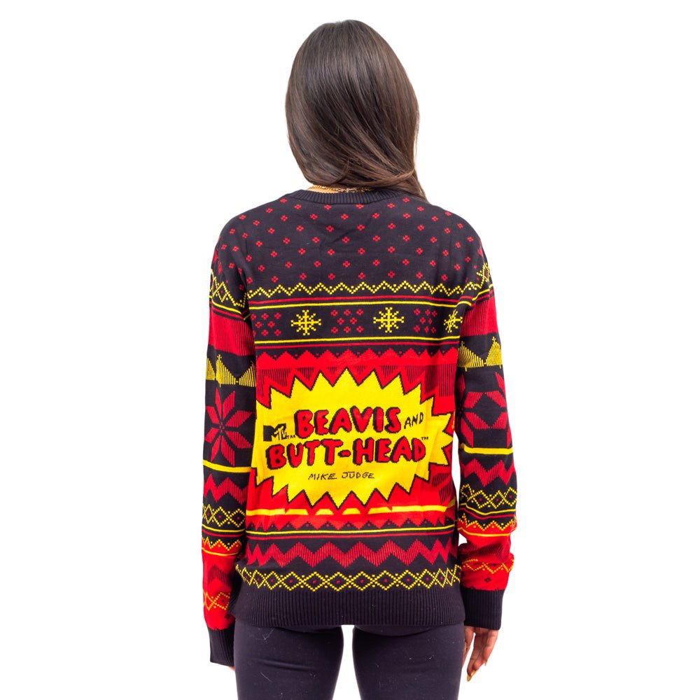 1990s Music TV Cartoon Character Morons Funny Ugly Christmas Sweater