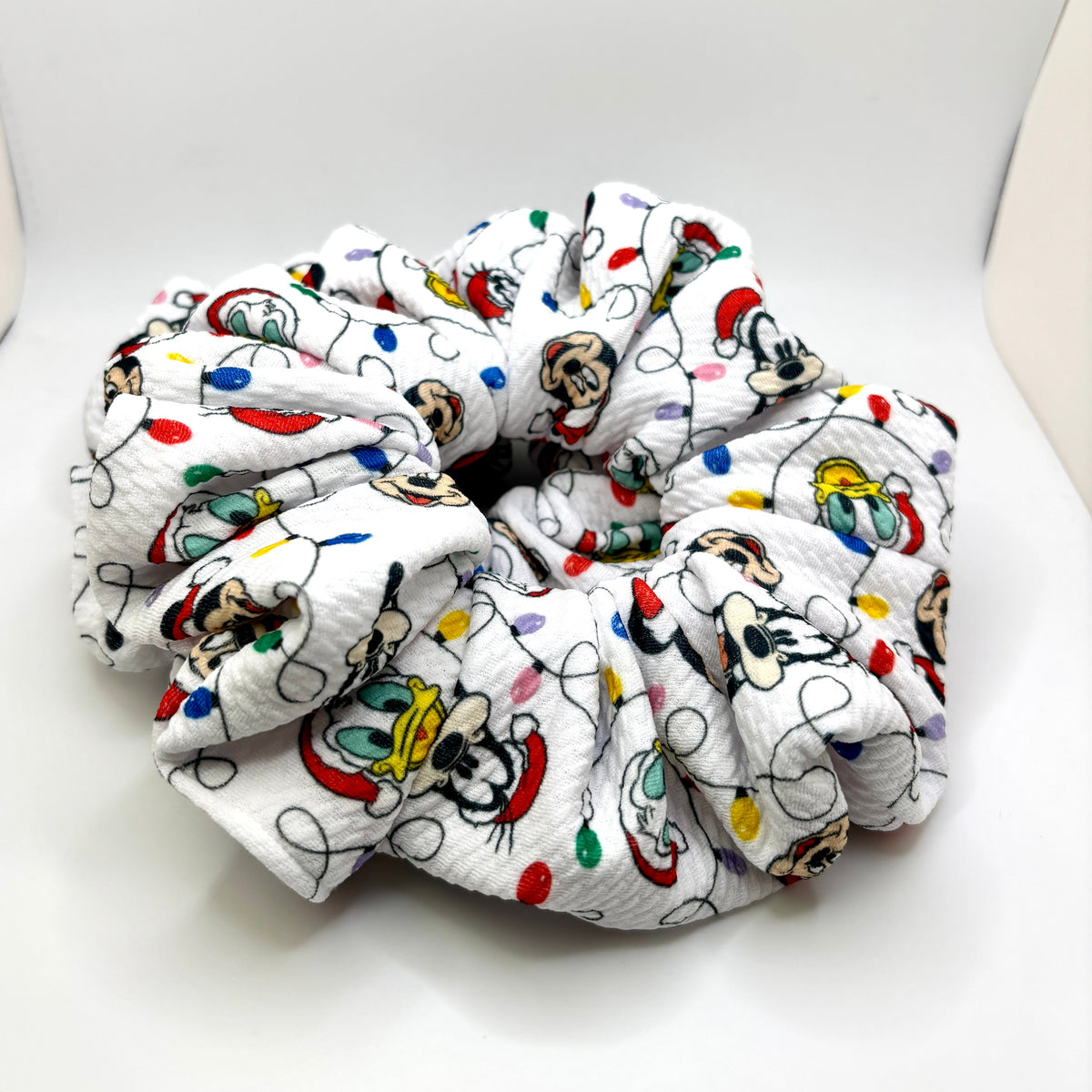 White Christmas Lights Mickey Bullet Scrunchie