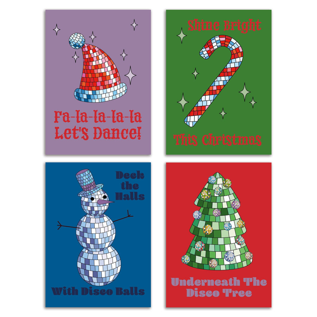 Disco Ball Christmas Cards, Set of 24