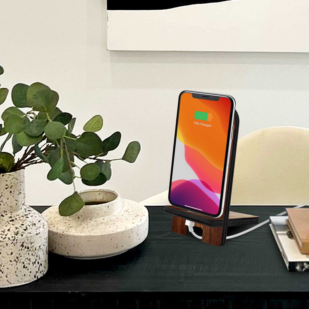 The Owl Cell Phone Stand Halloween Decor Wood Mobile Tablet Holder Charging Station Organizer - 892032