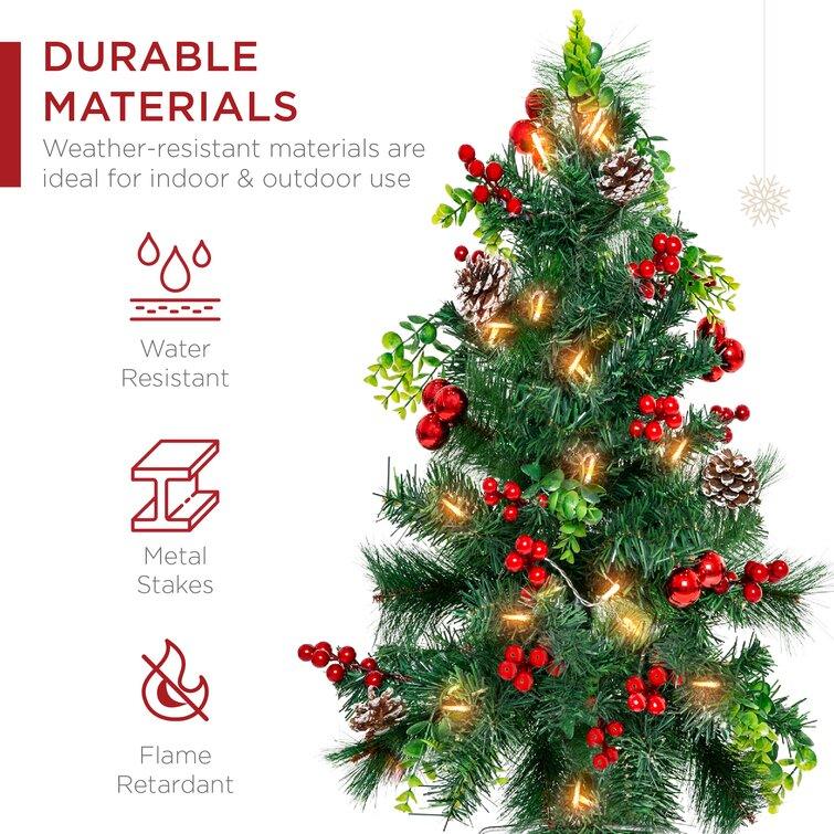 Green Pine Artificial Christmas Tree With Lights