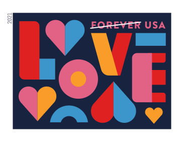 2021 LOVE Forever Postage Stamps – 20 or 100