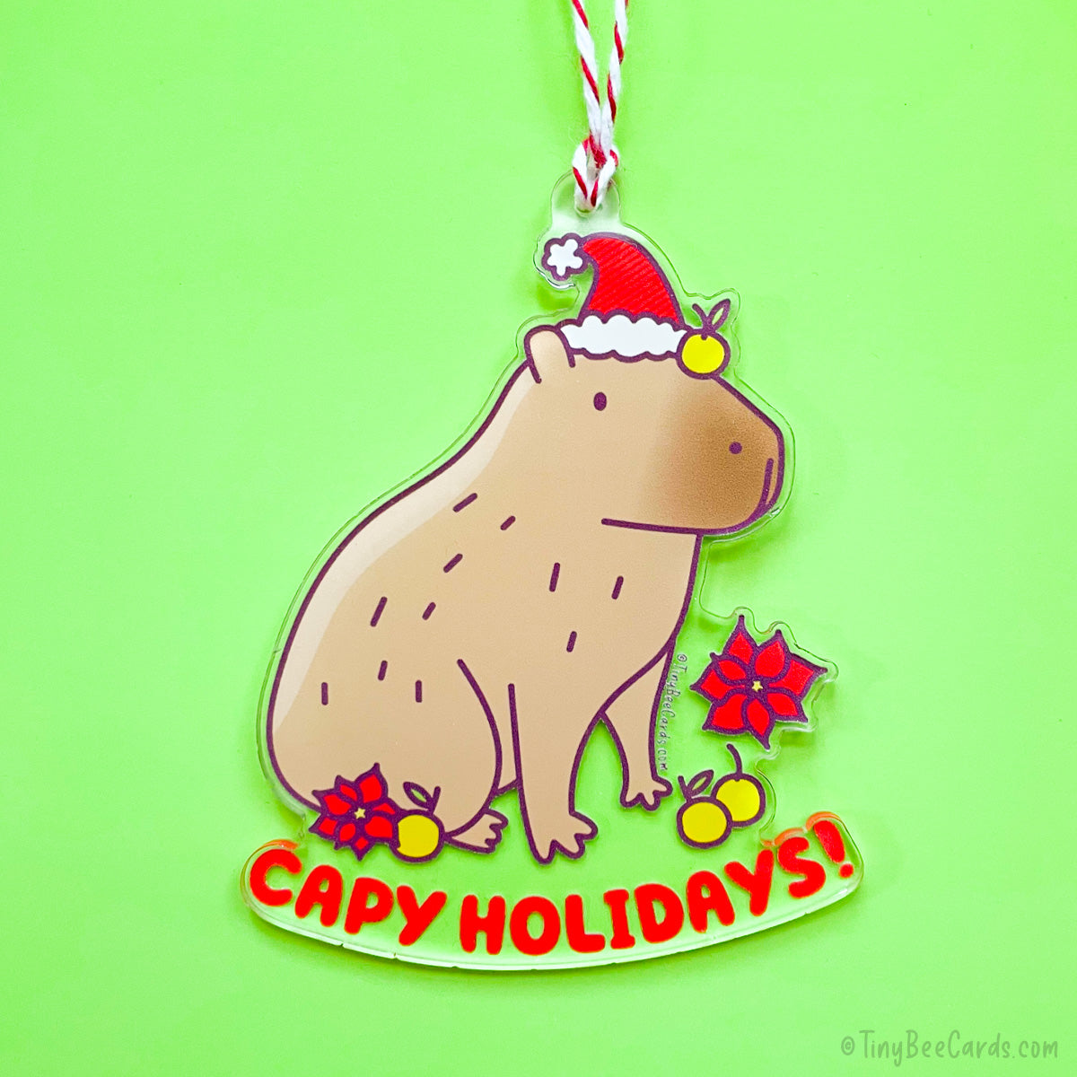 Capybara Christmas Ornament "Capy Holidays"