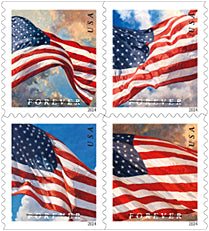 2024 U.S. Flag Forever Postage Stamps Roll/Coil – 100 Count