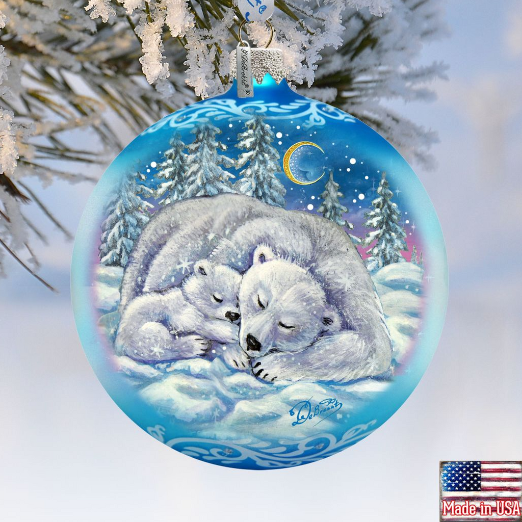 A Comforting Winters Night Limited Edition Glass Ornament by G. Debrekht - Christmas Decor - 73912