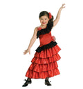 Red and Black Spanish Senorita Princess Girls Costume Size Small
