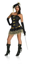 Women's Sexy Naughty Musketeer Adult Costume XS 2-4