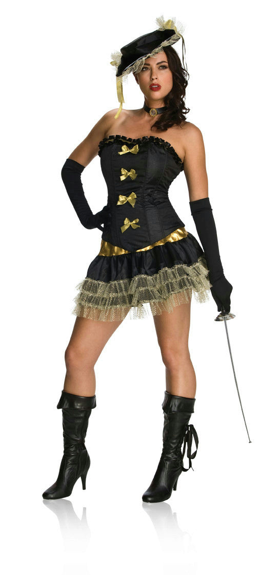 Women's Sexy Naughty Musketeer Adult Costume Small 6-9