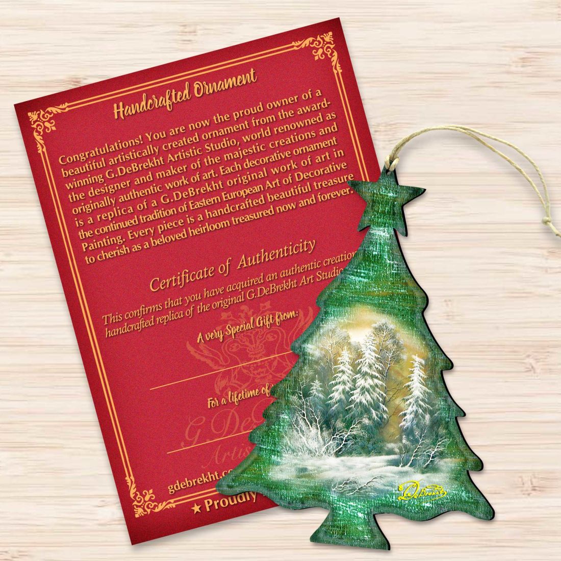Woodsy Tree Wooden Ornaments by G. DeBrekht - Christmas Decor - 81988123