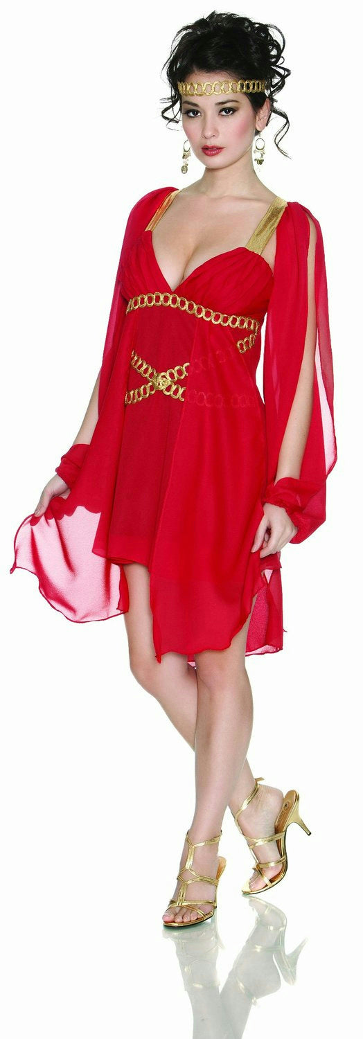 Delicious Grecian Goddess in Red Sexy Adult Costume S/M