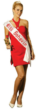 Beauty Contest Winner Miss Behavin Adult Sexy Red Dress Plus Size 3X/4X