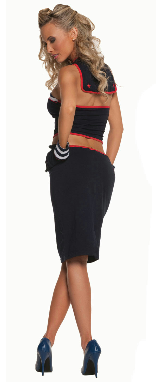 Sexy Seaside Pinup Sailor Costume Size Large 10-14