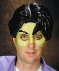 Man Semi Rigid Plastic Halloween Half Face Mask