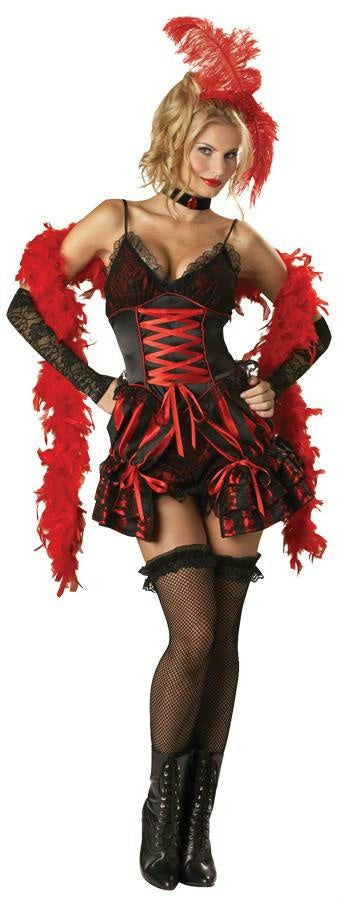 Womens Dance Hall Darlin Deluxe Burlesque Adult Saloon Girl Costume XS