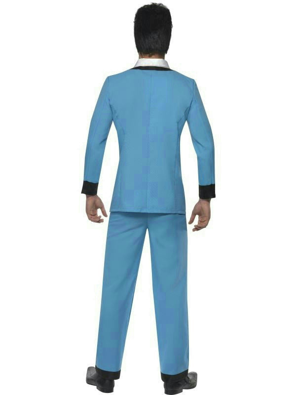 Smiffy's Teddy Boy Adult 50's Blue Suit Costume Size Large