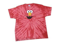 Red Elmo Face Tie Dye Tee Short Sleeve Shirt X-Large Unisex Adult XL