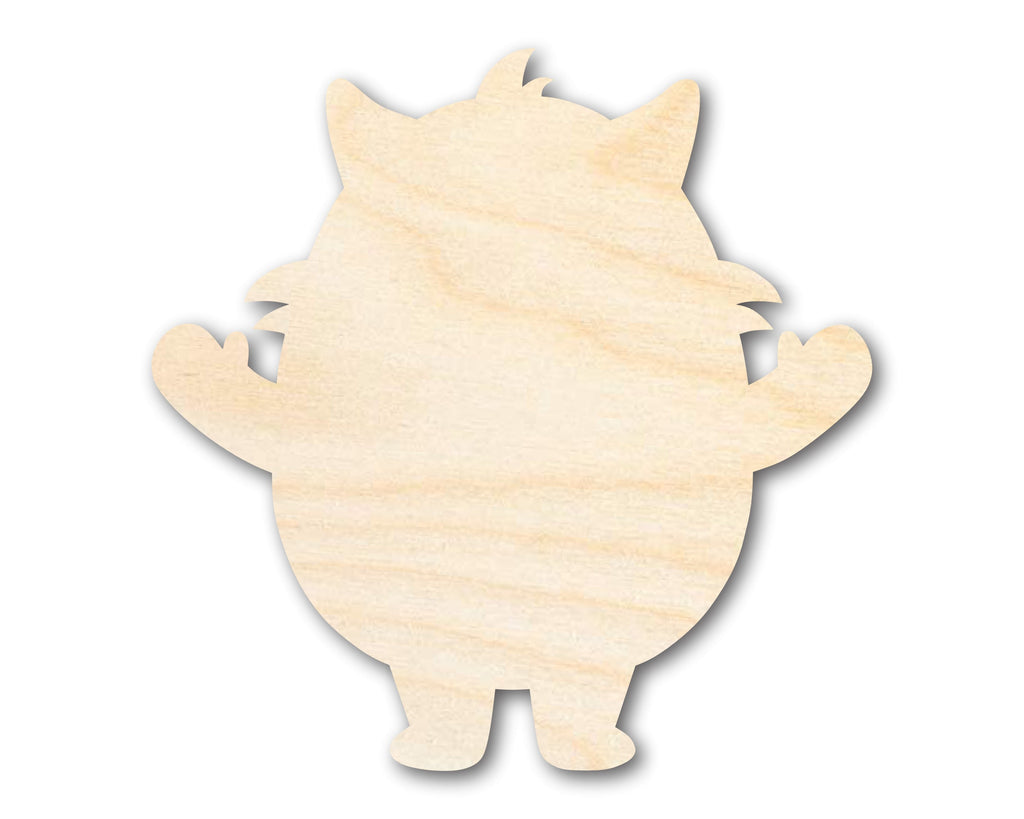 Unfinished Wood Cute Yeti Shape - Craft - up to 46" DIY