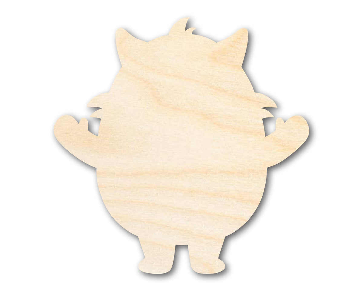 Unfinished Wood Cute Yeti Shape - Craft - up to 46" DIY