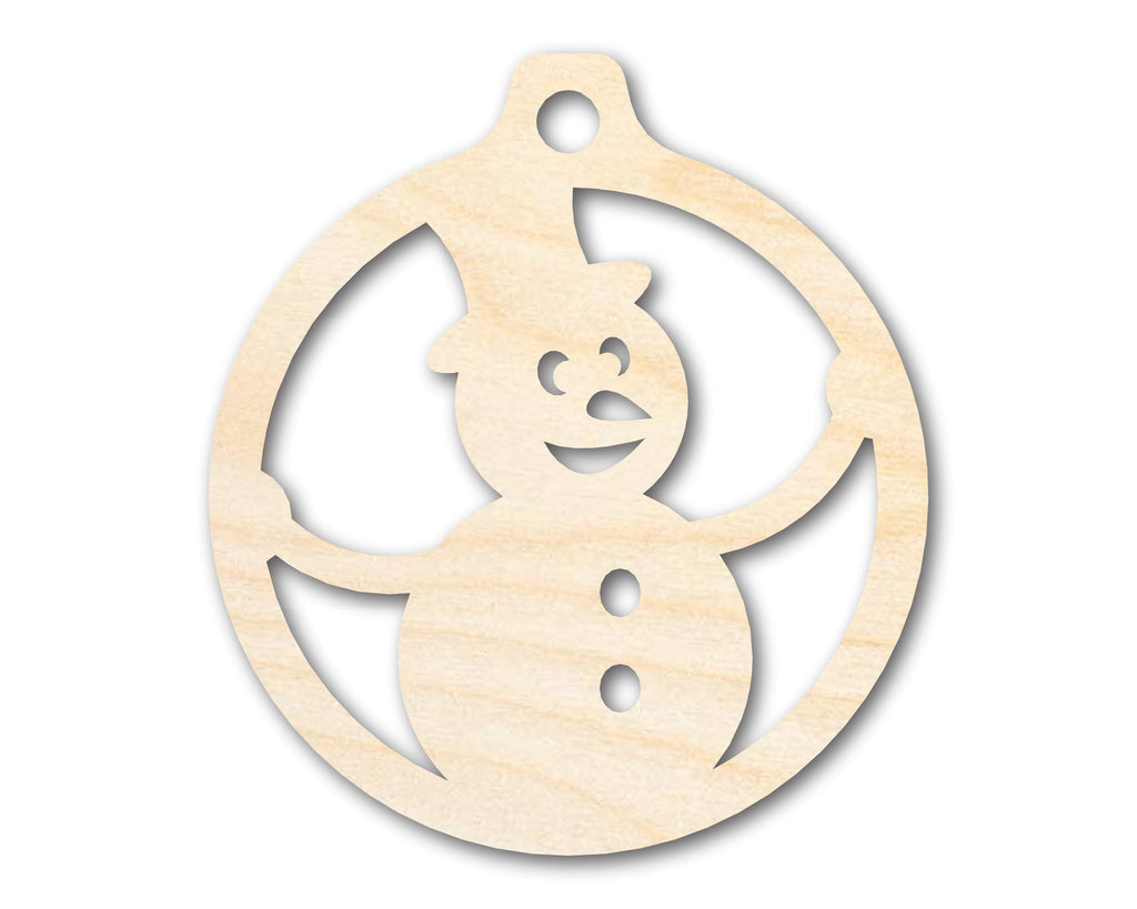 Unfinished Wood Snowman Ornament Shape - Craft - up to 46" DIY