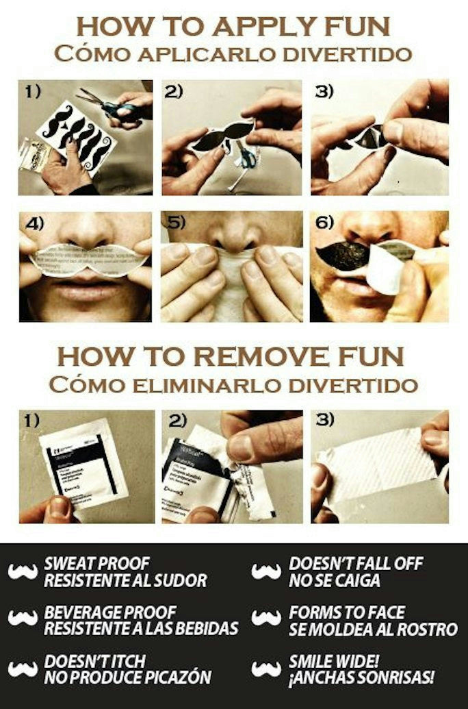 StacheTATS The Signature The Disco Mustache Temporary Facial Tattoos Assortment