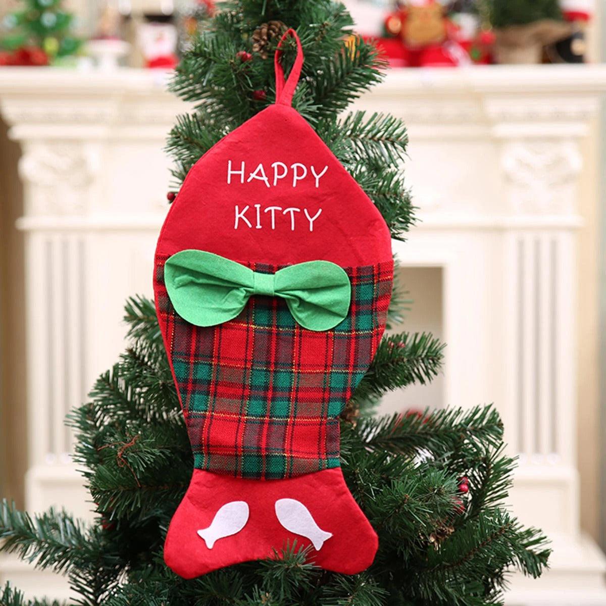 Fish Decor Gift Bag Stocking Tree Hanging