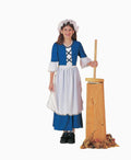Forum Novelties Colonial Girl Child Costume Dress and Mop Cap Size Small 4-6